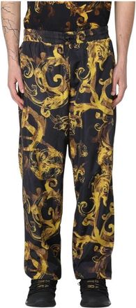 Versace Jeans Couture Barok Print Stijlvolle Casual Broek - Heren - Straight fit broeken - Veelkleurig - S - Katoen - Broeken