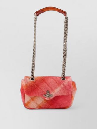 Vivienne Westwood anita chain small wool clutch bag