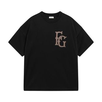 Fear of God T-Shirts, male, Black, Size: XS Cotton Rayon 43 SS Tee