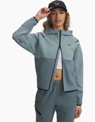 Under Armour Womens Unstoppable FlfulL-Zip - Green - Size: 10