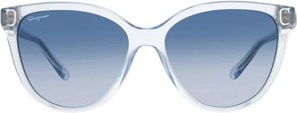 Ferragamo Ferragamo Blue Gradient Cat Eye Ladies Sunglasses SF1056S 456 57