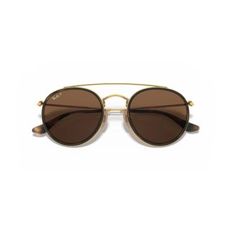 Ray-Ban Round Double Bridge Rb 3647N - unisex - Zonnebrillen - Geel - 51 MM - Accessoires
