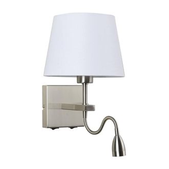 Netlighting Modern LED Bedside Lamp Nickel Warm White 3000K 350lm in Grey