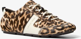 Michael Kors Keely Leopard Print Calf Hair Trainer