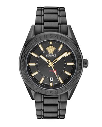 Versace V-Code GMT Leather Watch