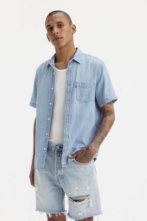 Levi's Camisa cl&aacute;sica de corte est&aacute;ndar - Hombre - M - Azul / Indigo Stonewash