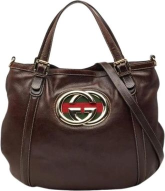 Gucci Pre-owned Handbags, female, Brown, Size: ONE SIZE Pre-owned Shoulder Bag