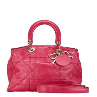 Dior Pre-owned Handbags, female, Pink, Size: ONE SIZE Pre-owned Leather shoulder-bags
