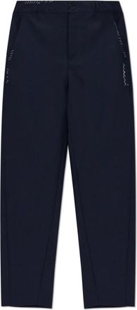 Marni Wollen broek - Dames - Straight fit broeken - Blauw - S - Wol - Broeken