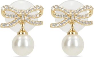 Self Portrait Bow Faux-pearl Earrings