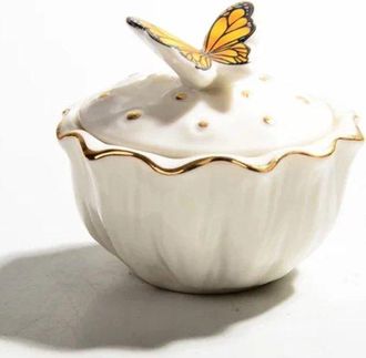 OEM Mini Urna De Cer&aacute;mica Con Mariposa Rosa
