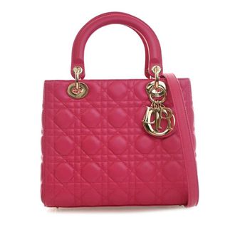 Dior Pre-owned Dior Medium Lambskin Cannage Lady Dior Ladies 086MC5J28BOQ11QV