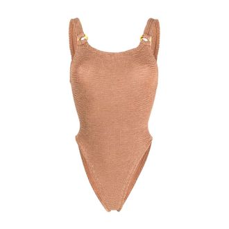 Hunza G One-piece, female, Brown, Size: ONE SIZE Domino Swim