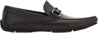 Ferragamo Gancini Ornament Leather Loafers, Size 7.5