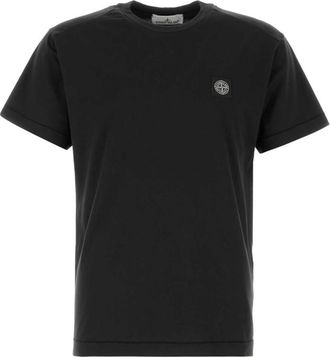 Stone Island Black Cotton T-shirt