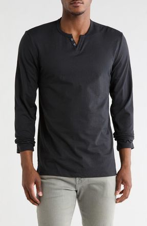 Joe's Cotton Henley in Black at Nordstrom Rack, Size Small