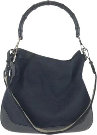 Gucci Borsa 2-way in Tela GG e Pelle Pre-owned - - Pre-owned - Donna - Nero - ONE SIZE