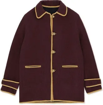 Fortela Danielle Wool Jacket in Burgundy at Nordstrom, Size 38