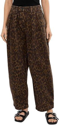 AllSaints Becca Denim Trousers Womens Jeans Leppo Brown : UK 14 (US Womens 10), Cotton/Denim/Lyocell
