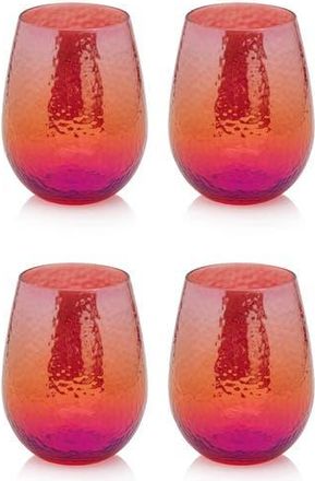 Zodax Apertivo Set of 4 Stemless Glasses in Red at Nordstrom Rack