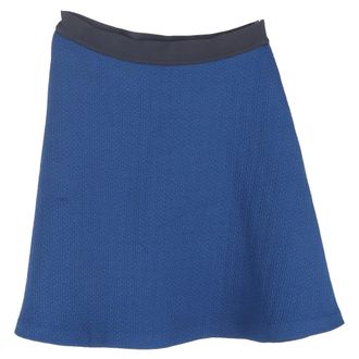 Sandro Sandro minirok met textuur en A-lijn model in marineblauw polyester