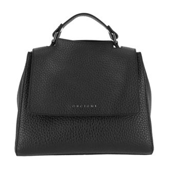Orciani Sveva Soft Small Handbag - Dames - Handtassen - Zwart - ONE Size - Katoen - Tassen