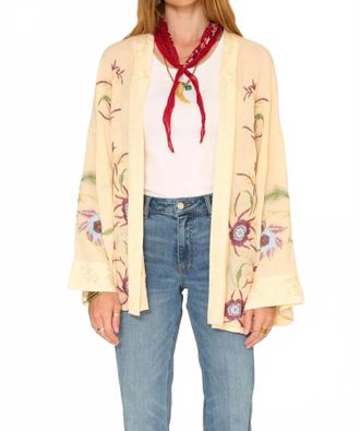 Mkt studio Wiske Embroidered Kimono In Beige