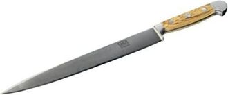 Gude G&uuml;de Solingen Jamonero Forjado, 26 Cm, Madera, Alpha-olive-cuchillo De Trinchar, Doble Virola, Hecho A Mano En Alemania, Chrome Steel, Marr&oacute;n