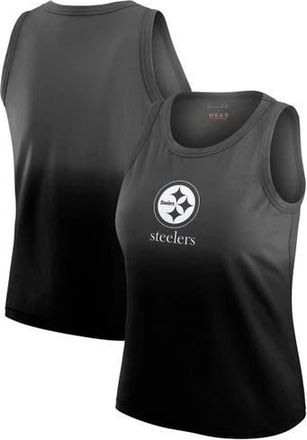 WEAR by Erin Andrews Womens WEAR by Erin Andrews x Gracie Hunt Black Pittsburgh Steelers Ombre Tank Top at Nordstrom, Size X-Small
