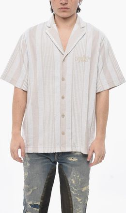 Givenchy Camicia a Maniche Corte in Spugna con Motivo Bayadere Givenchy