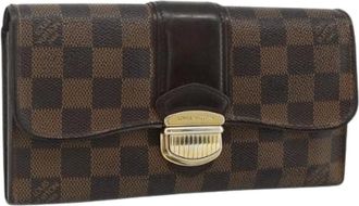 Louis Vuitton Pre-owned Wallets, female, Brown, Size: ONE SIZE Pre-owned Damier Ebene Long Wallet