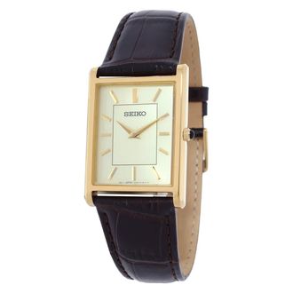 Seiko Classic Quartz Gold Dial Mens Watch SWR106P1