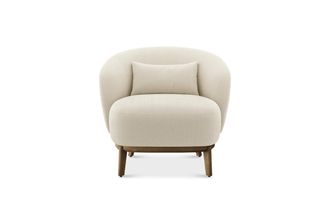 Castlery Avery Armchair Customized, (Washed Chenille) Cream, Machine Washable, Compact for Women