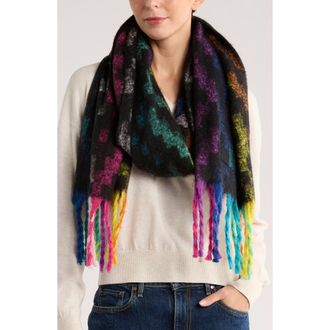 Kurt Geiger Rainbow Geometric Scarf in Black at Nordstrom Rack
