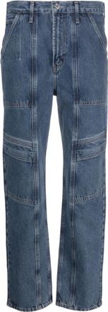 A Gold E Blauwe Cooper Cargo Jeans - Dames - Regular Fit Jeans - Blauw - W30 - Katoen - Jeans