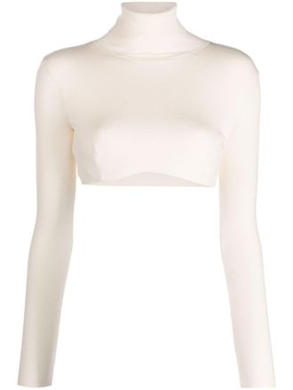 Elisabetta Franchi Top corto a collo alto - Toni neutri