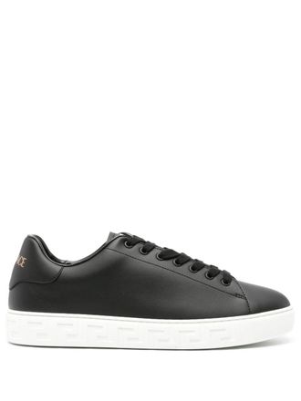 Versace Mens Greca Low-top Sneakers - Black Nylon - Size EU 40