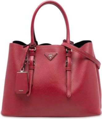 Prada Pre-owned Handbags, female, Red, Size: ONE SIZE Pre-owned Vintage Leather Handbag