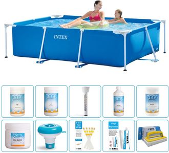 Intex Piscina Con Estructura Rectangular - 220x150x60 Cm - 7-piezas S43237