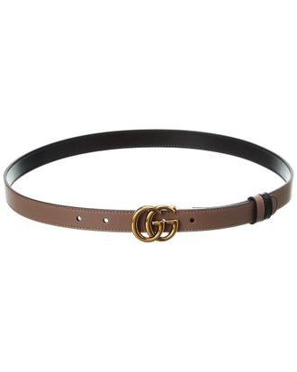 Gucci Gg Marmont Thin Reversible Leather Belt