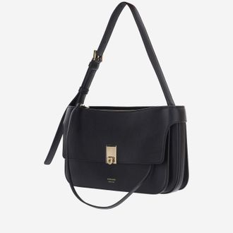 Ferragamo Womens Shoulder Bag Leather Home Black Calf