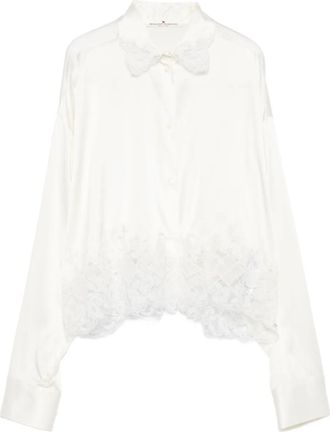 Ermanno Scervino Camicia con bordo in pizzo - Toni neutri