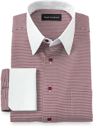Paul Fredrick Comfort Stretch Non-iron Check Dress Shirt