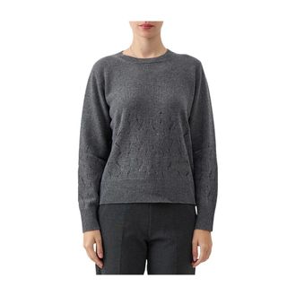 Le Tricot Perugia Girocollo Traforato - - Knitwear - Donna - Grigio - S