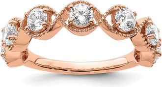 Diamond2Deal 14k Gold Lab Grown Diamond Wedding Band Ring 3/4Ct Clarity- VS Color- G-H