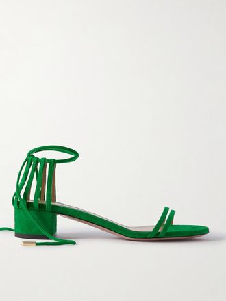 Aquazzura Sandali In Camoscio Straight To Heaven - Verde