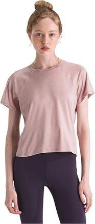 The North Face Jaida Short Sleeve T-Shirts Womens Clothing Metal Pink/Light Heather : 2XL, Elastane/Polyester