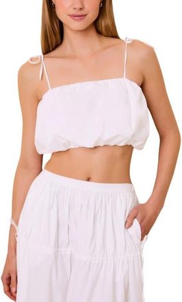 Solid & Striped The Ivy Crop Bubble Camisole in Optic White at Nordstrom, Size X-Small