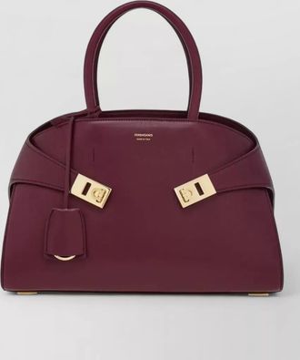 Ferragamo medium tote bag gold tone hardware top handle