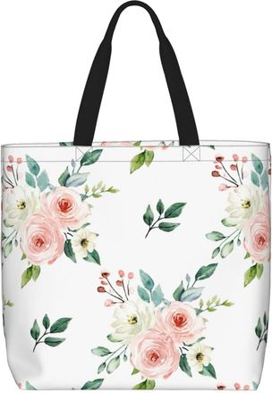 Generic Women Handbag Flower Flower Pink Womens Tote Bag Waterproof Lightweight Crossbody Bags, For School, Christmas, Holiday, Graduation, Birthday